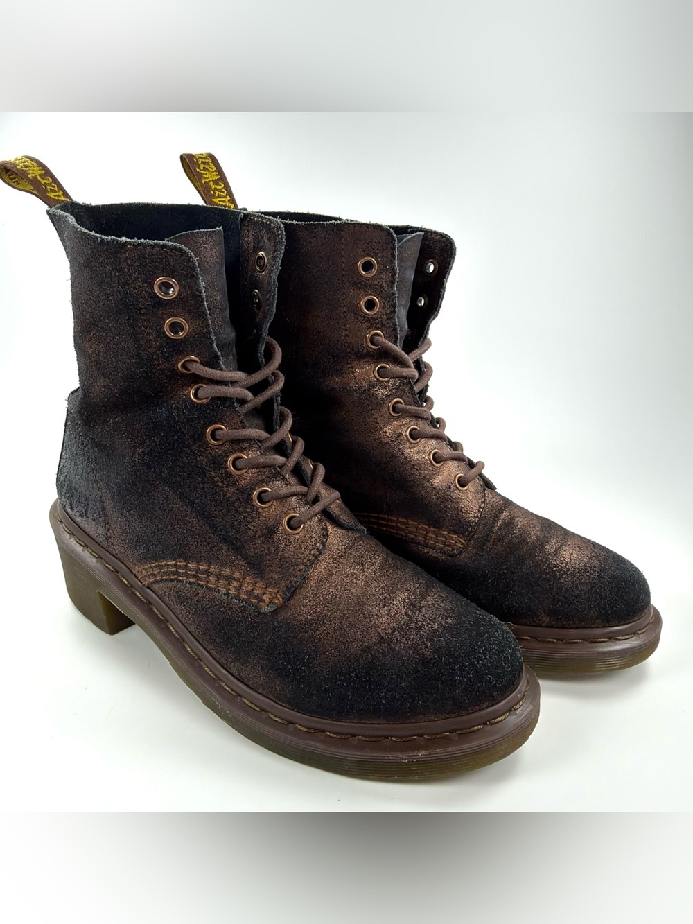 Dr. Martens Clemency combat boots with an amazing broken-in distressed look 🖤
